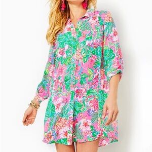 Lilly Pulitzer Natalie Shirtdress Cover-Up